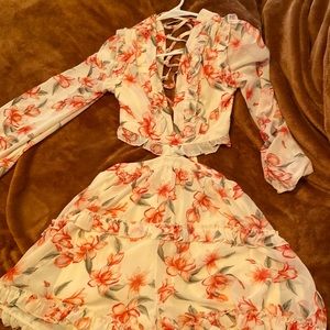 Fashion Nova ruffle romper. BNWT